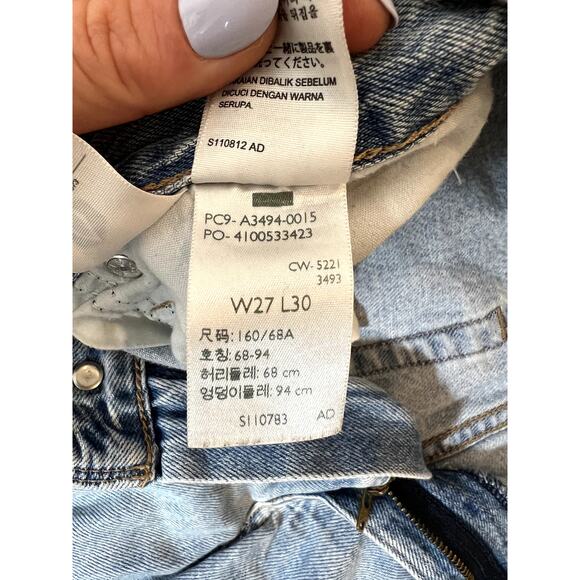 Levi's Baggy Dad Distressed Light Wash Jeans Vintage Inspired W27 L30 - Picture 10 of 12